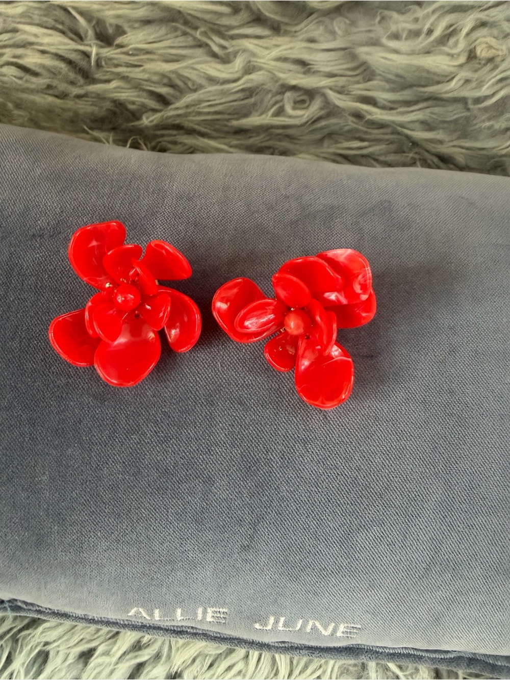 Target Red Floral Clip-On Earrings